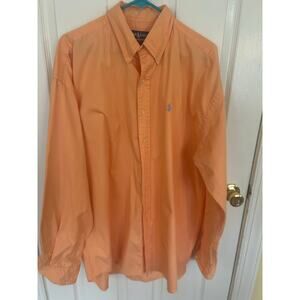 Ralph‎ Lauren Blake Orange Long Sleeved Button Up Size XXL